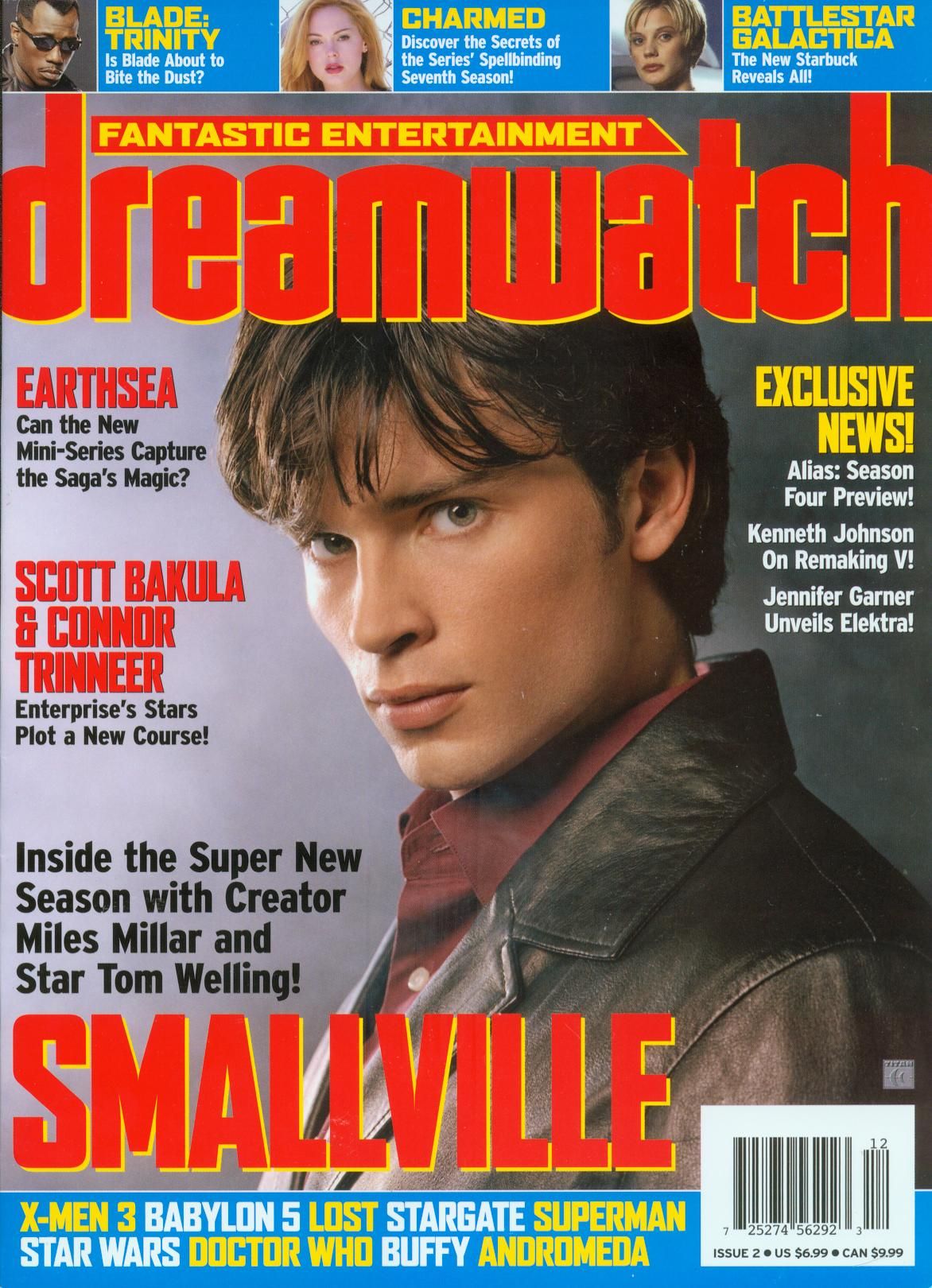 DREAMWATCH (USA) magazine side cover Issue 2 December 2004