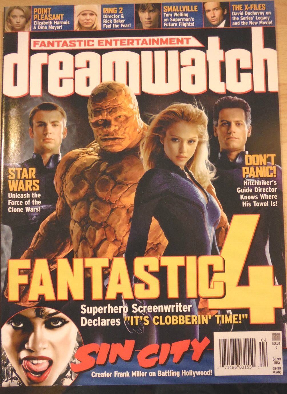 DREAMWATCH (USA) magazine side cover Issue 6 April 2005