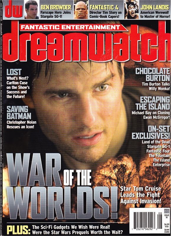 DREAMWATCH (USA) magazine side cover Issue 10 August 2005