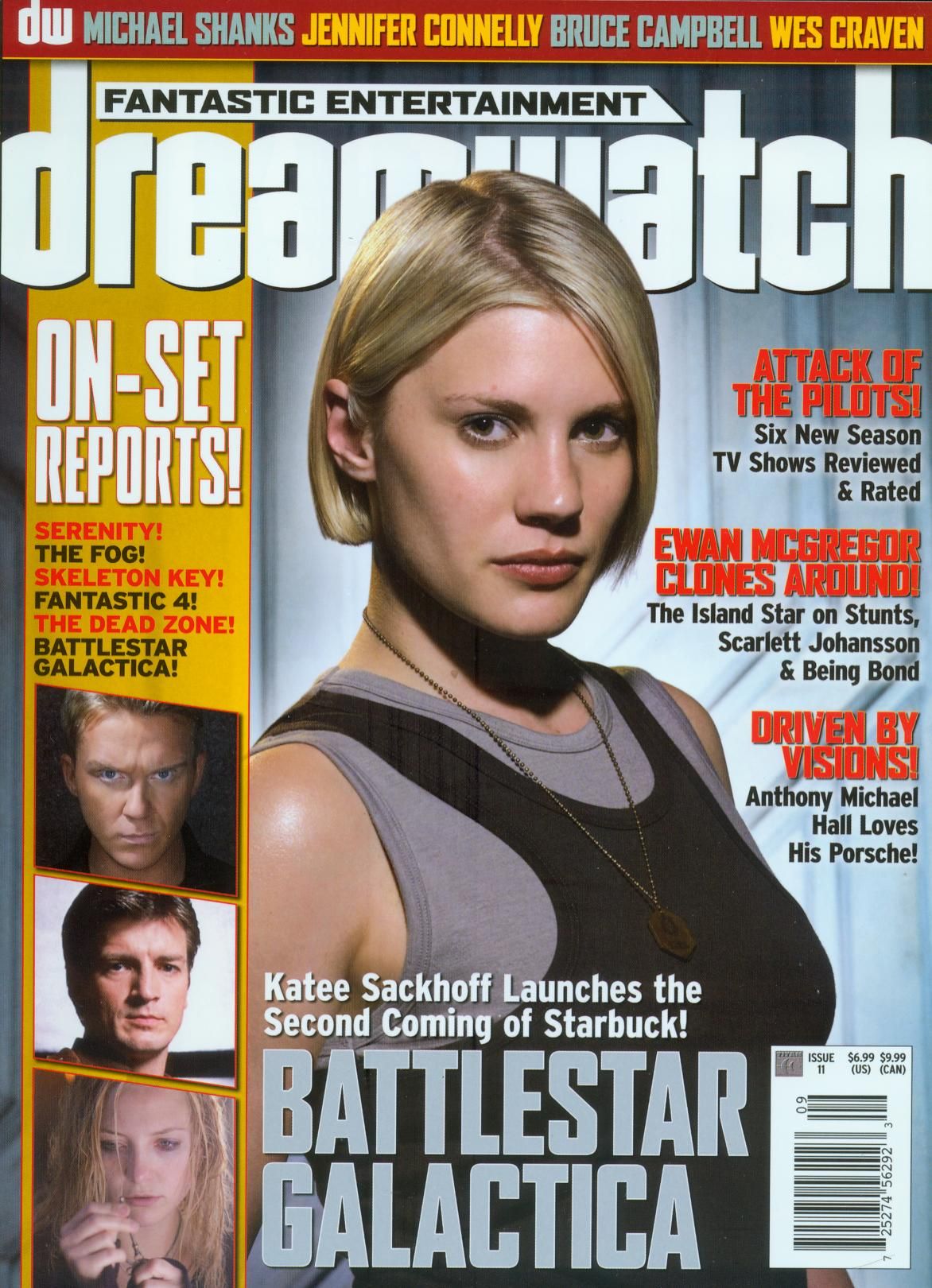 DREAMWATCH (USA) magazine side cover Issue 11 September 2005