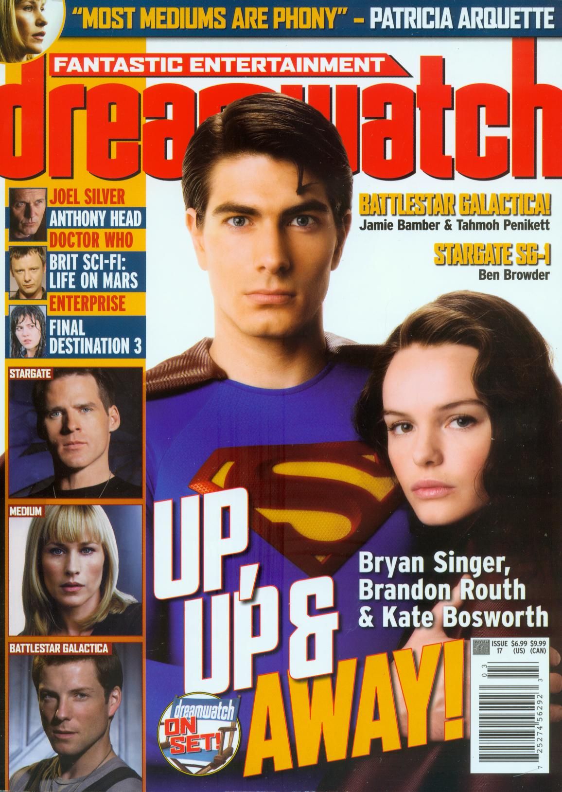 DREAMWATCH (USA) magazine side cover Issue 17 March 2006