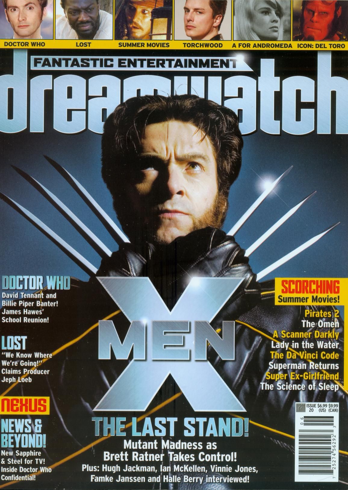 DREAMWATCH (USA) magazine side cover Issue 20  June 2006