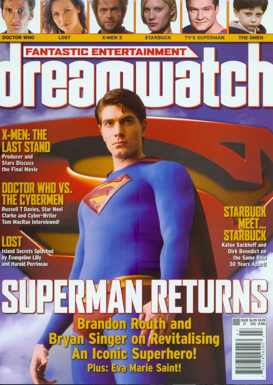 DREAMWATCH (USA) magazine side cover Issue 21  July 2006