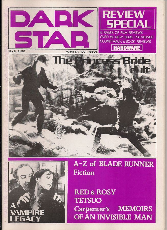 DARK STAR magazine side cover Issue 8  1991