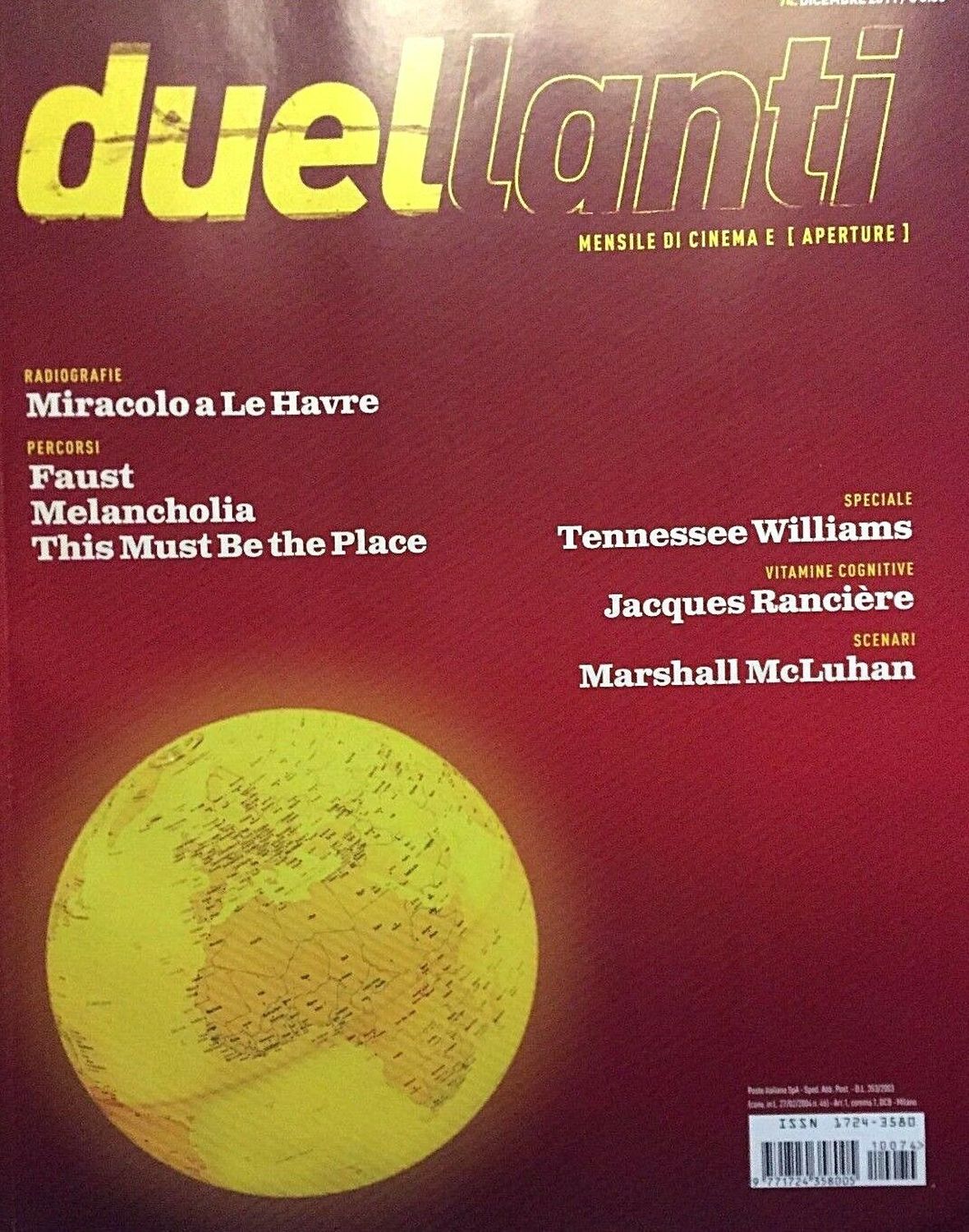 DUELLANTI magazine side cover Issue 74 December 2011