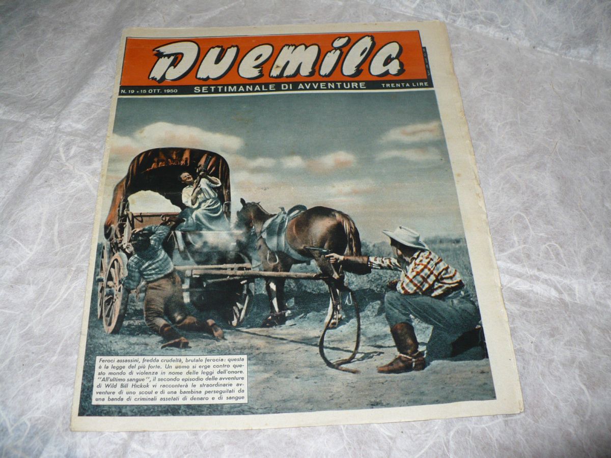 DUEMILA magazine side cover Issue 19 15 October 1950