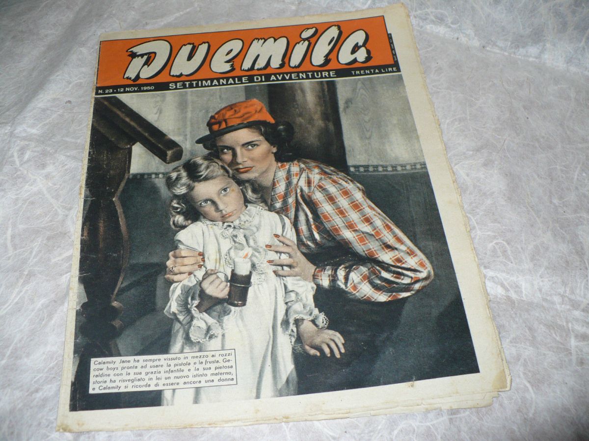 DUEMILA magazine side cover Issue 23 12 November 1950