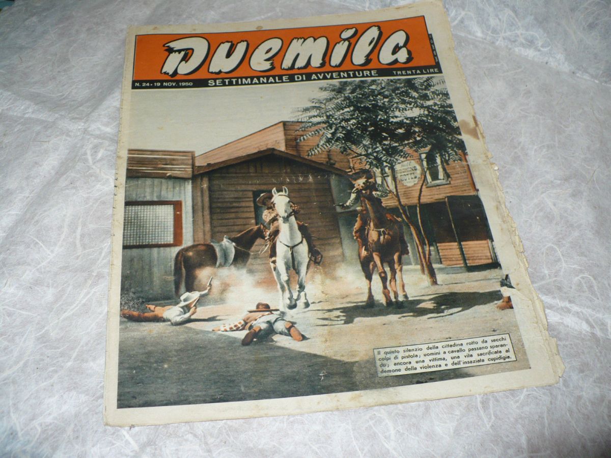 DUEMILA magazine side cover Issue 24 19 November 1950