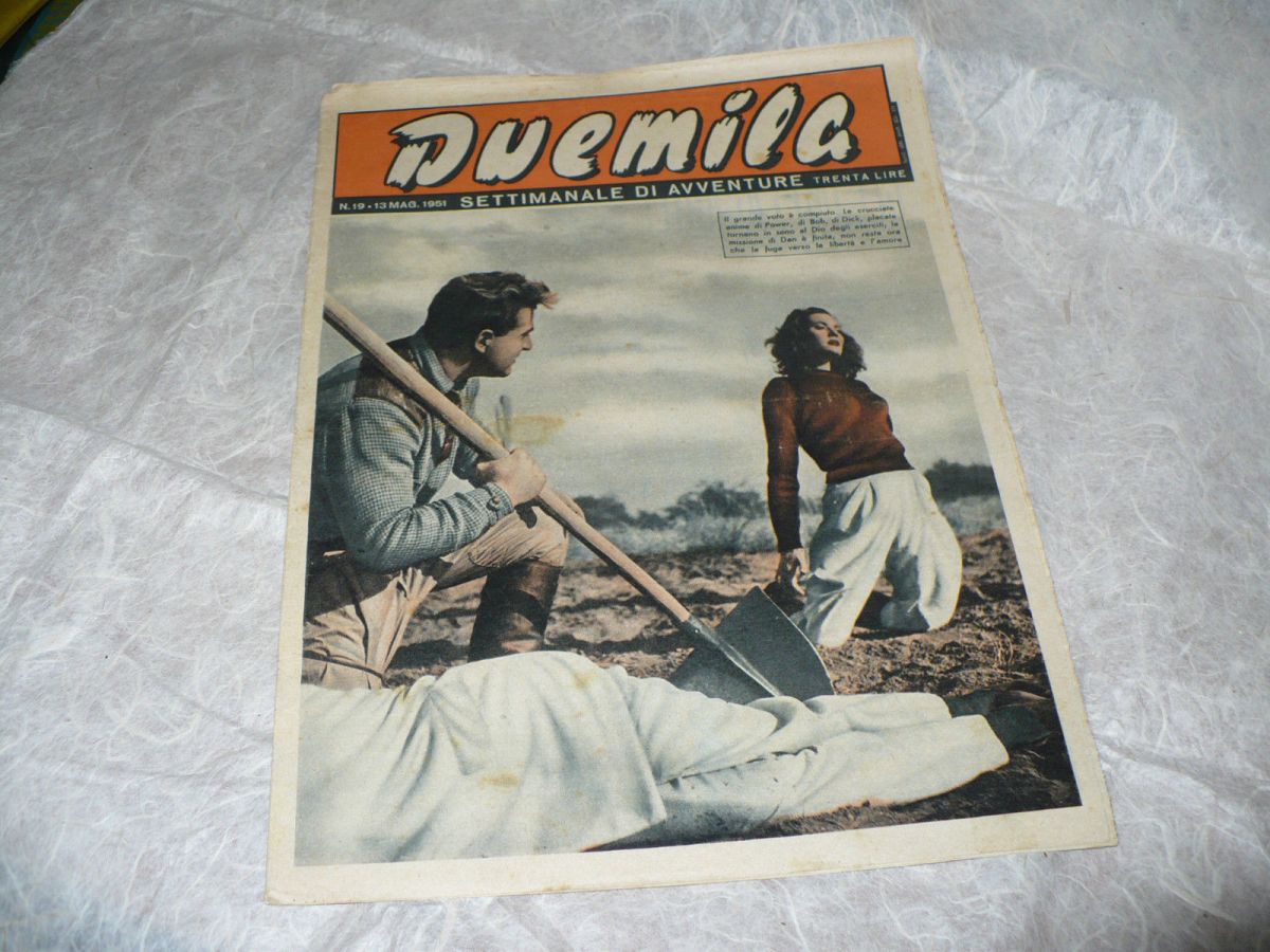 DUEMILA magazine side cover Issue 19 13 May 1951
