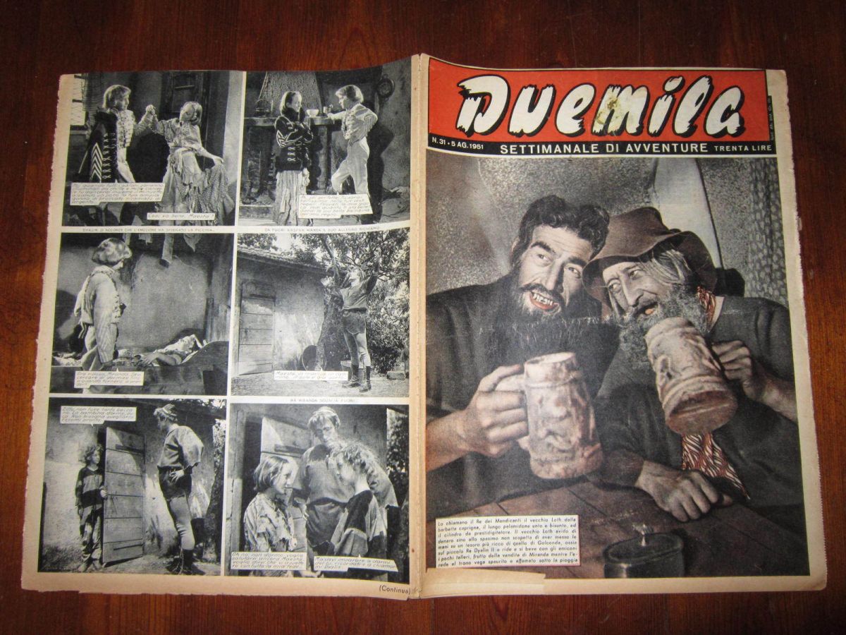 DUEMILA magazine side cover Issue 31 5 August 1951
