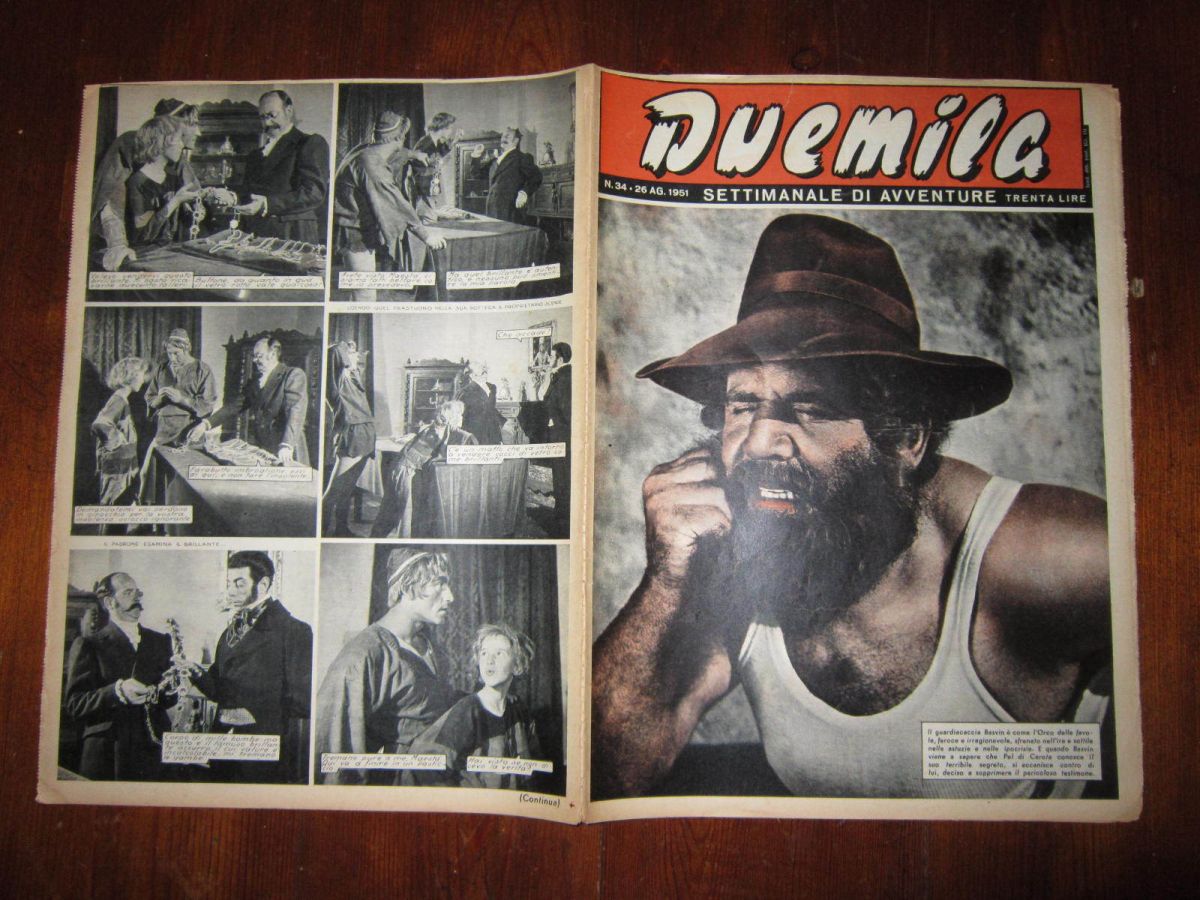 DUEMILA magazine side cover Issue 34 26 August 1951