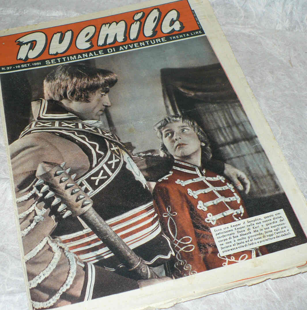 DUEMILA magazine side cover Issue 37 16 September 1951