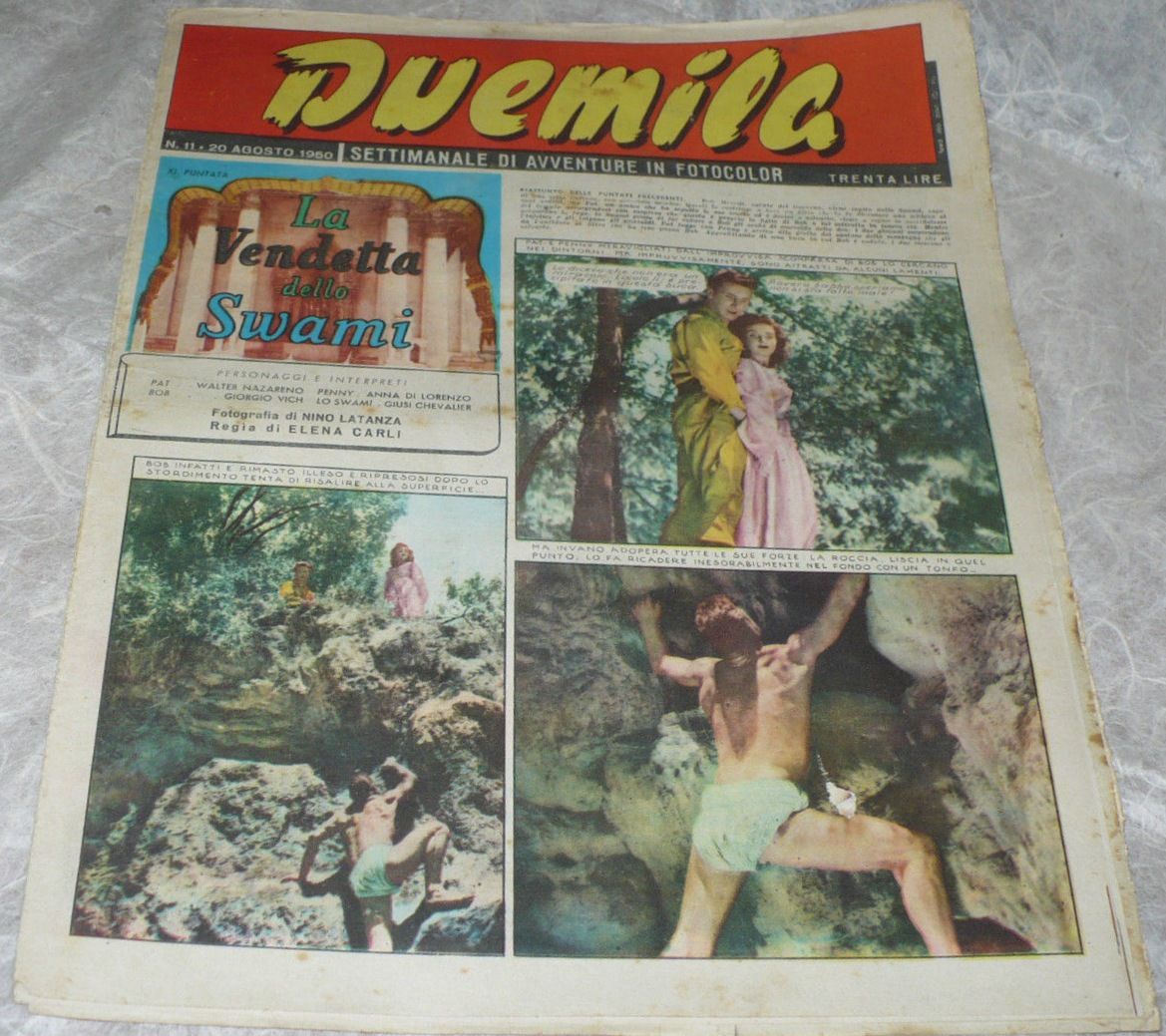 DUEMILA magazine side cover Issue 11 20 August 1950