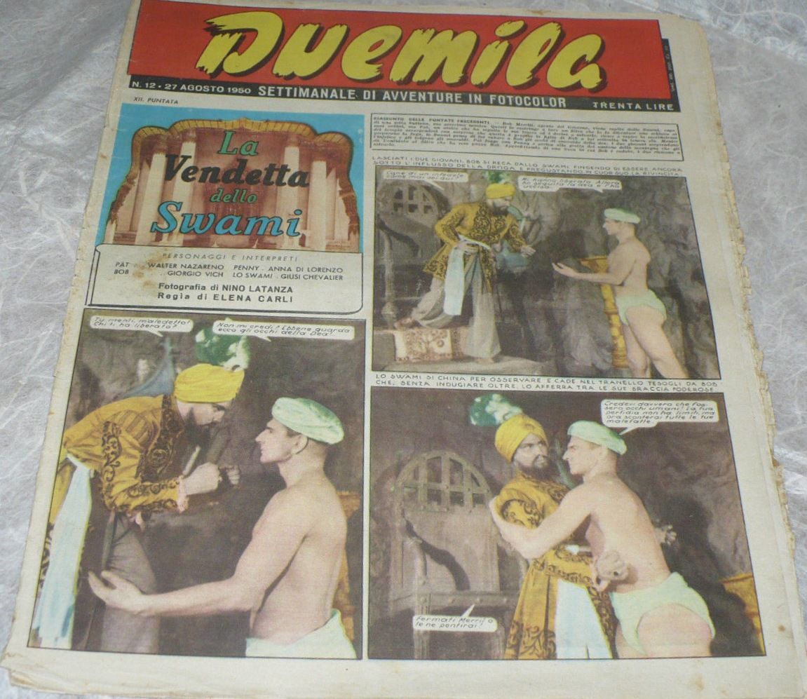 DUEMILA magazine side cover Issue 12 27 August 1950