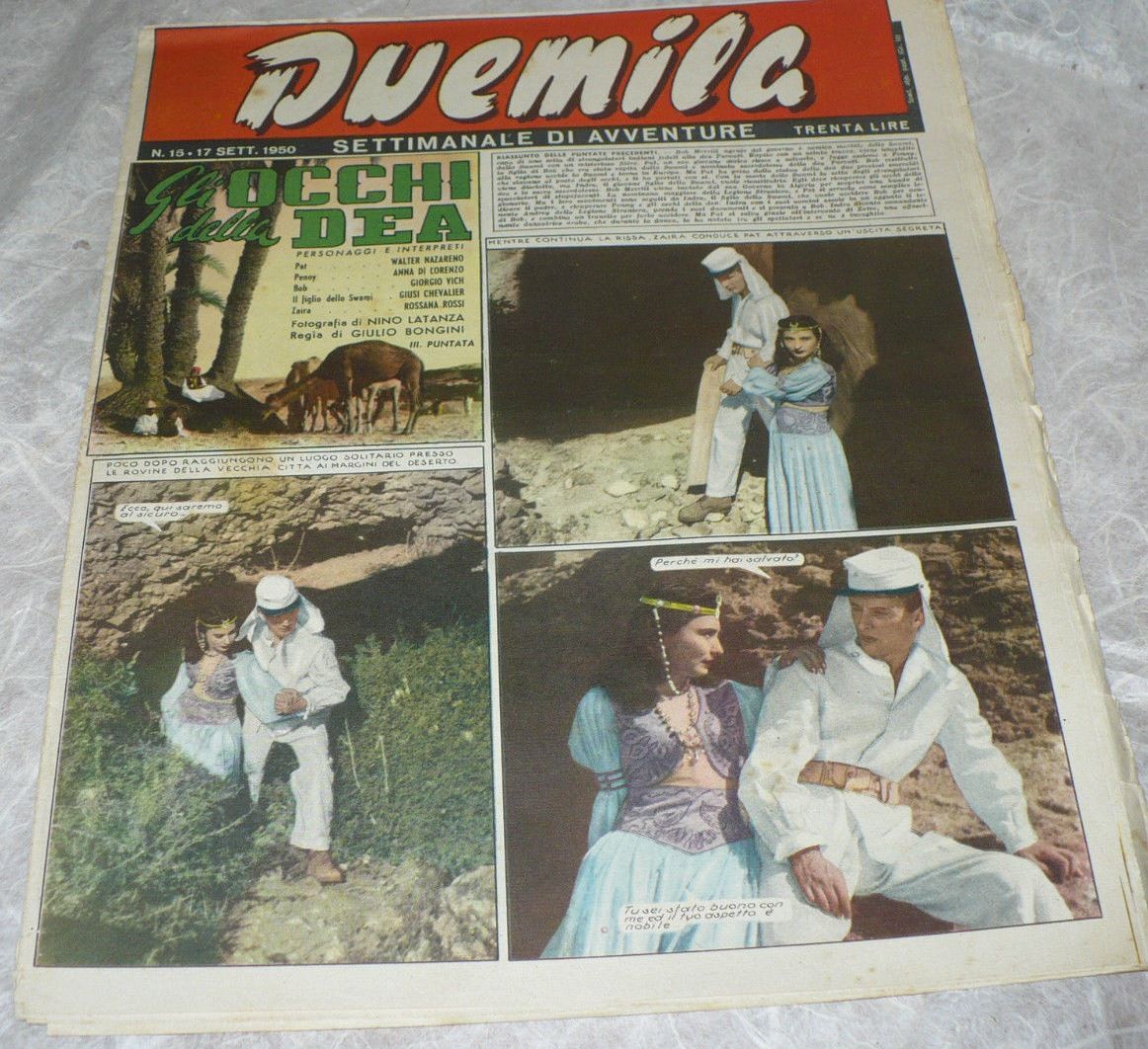 DUEMILA magazine side cover Issue 15 17 September 1950