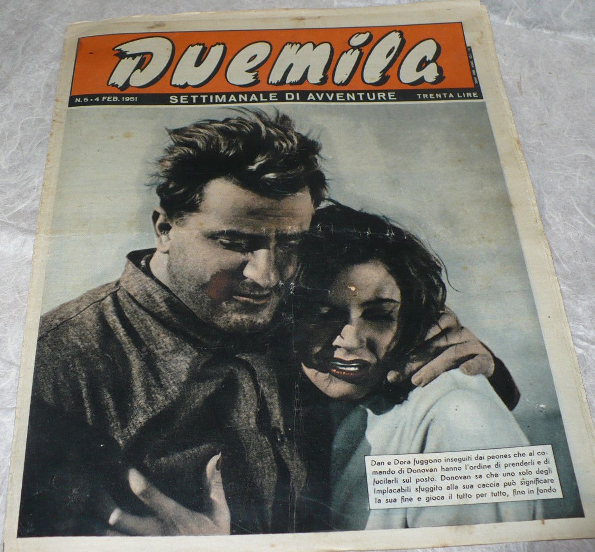 DUEMILA magazine side cover Issue 5 4 February 1951