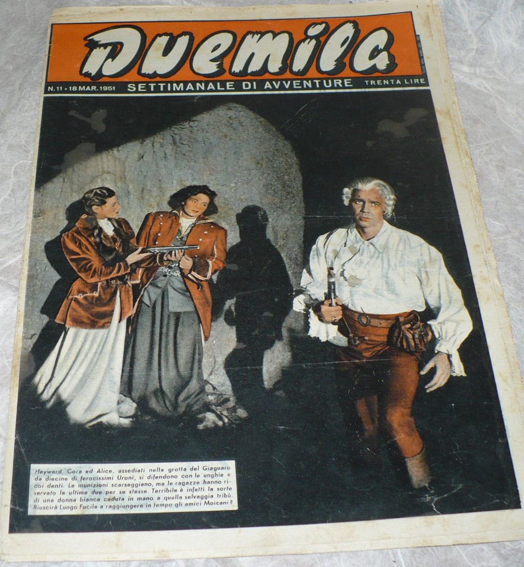 DUEMILA magazine side cover Issue 11 18 March 1951