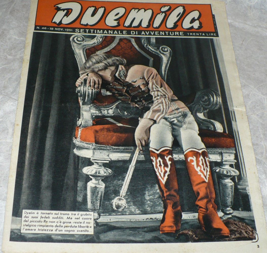 DUEMILA magazine side cover Issue 46 18 November 1951