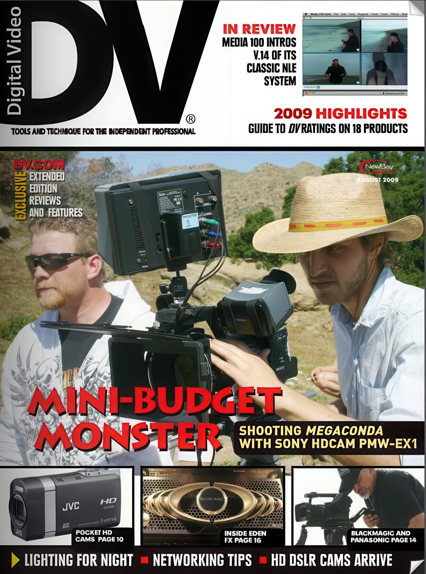 DIGITAL VIDEO magazine side cover  August 2009
