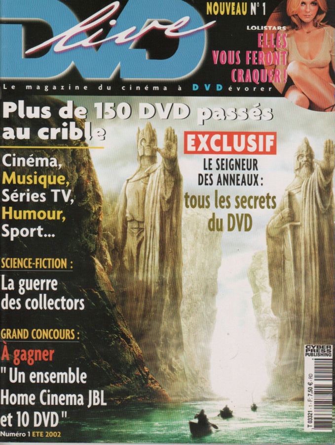 DVD LIVE magazine side cover Issue 1 Summer 2002