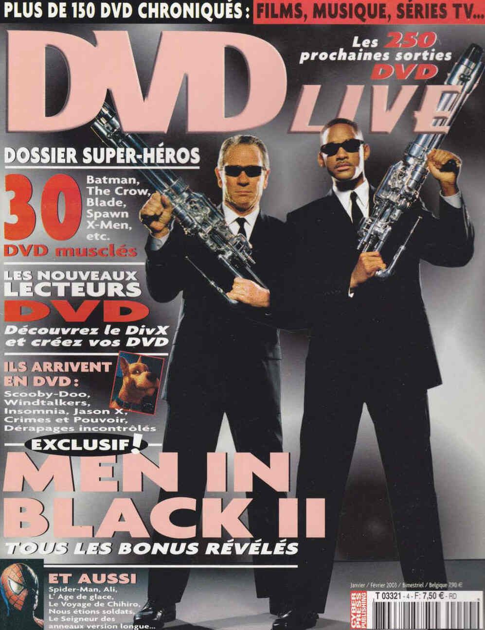 DVD LIVE magazine side cover Issue 4 January/February 2003