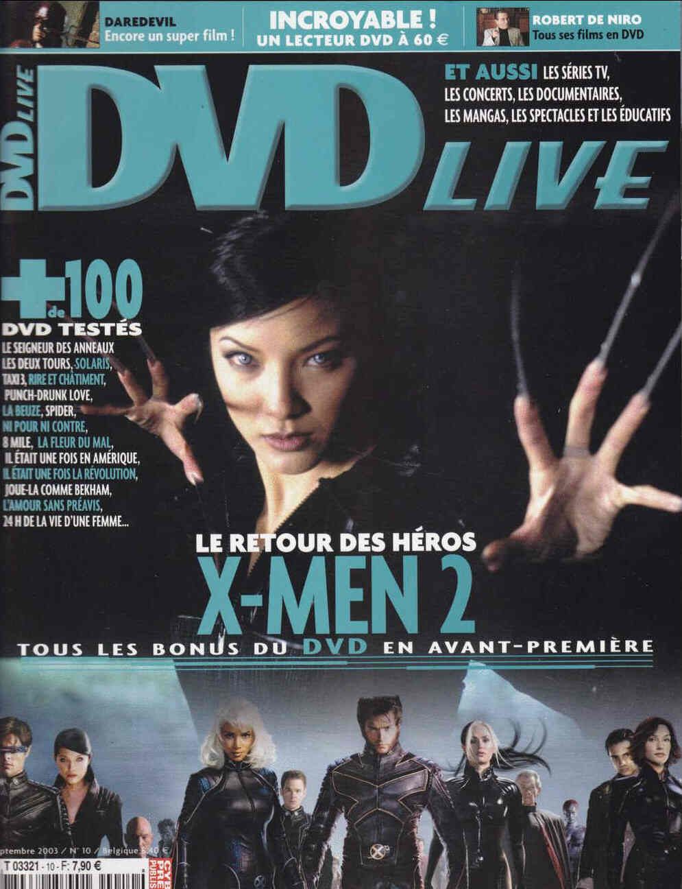 DVD LIVE magazine side cover Issue 10 September 2003