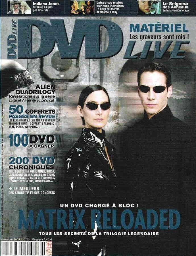 DVD LIVE magazine side cover Issue 12 November 2003