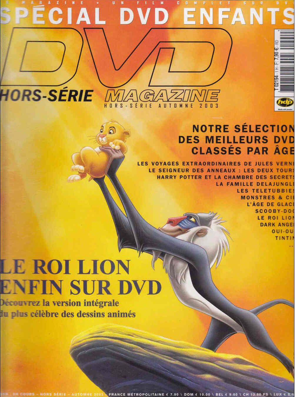 DVD MAGAZINE (Fr) magazine side cover  Special Autumn 2003