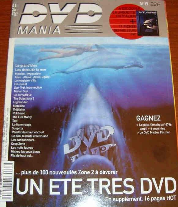DVD MANIA magazine side cover Issue 8 July/August 2000