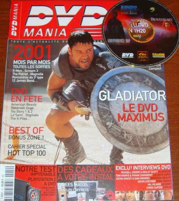 DVD MANIA magazine side cover Issue 12 January 2001
