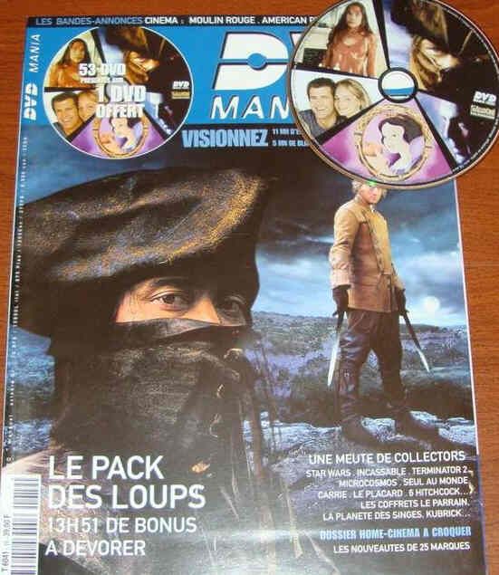 DVD MANIA magazine side cover Issue 20 October 2001