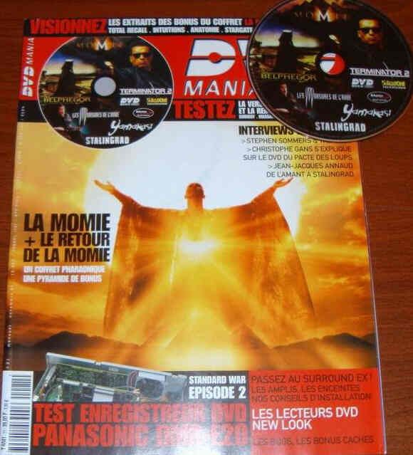 DVD MANIA magazine side cover Issue 21 November 2001