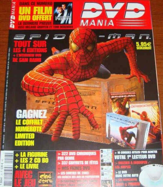 DVD MANIA magazine side cover Issue 28 November/December 2002