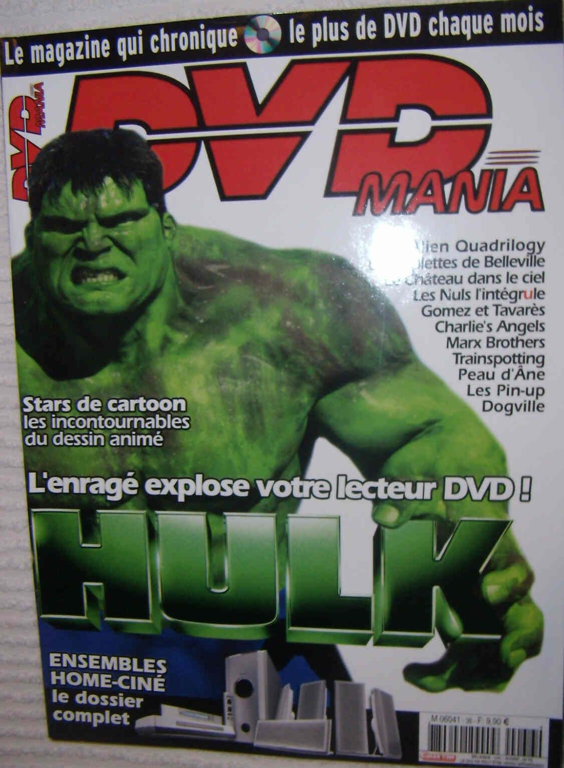 DVD MANIA magazine side cover Issue 36 January 2004