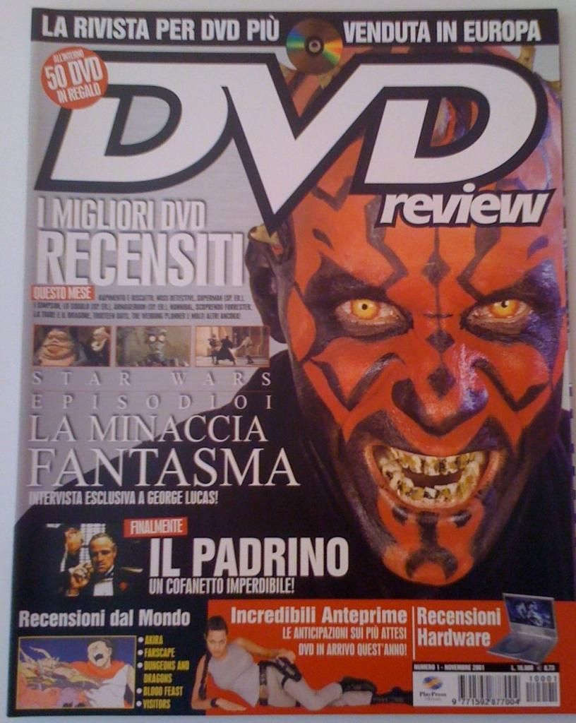 DVD REVIEW (It) magazine side cover Issue 1 November 2001