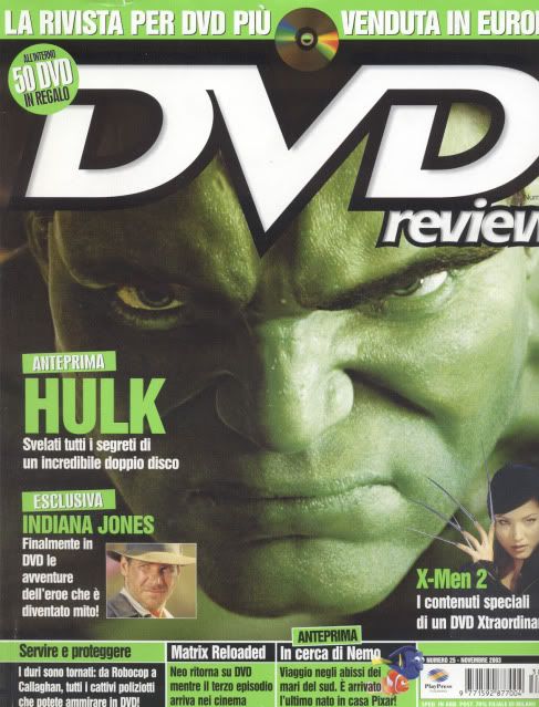 DVD REVIEW (It) magazine side cover Issue 25 November 2003