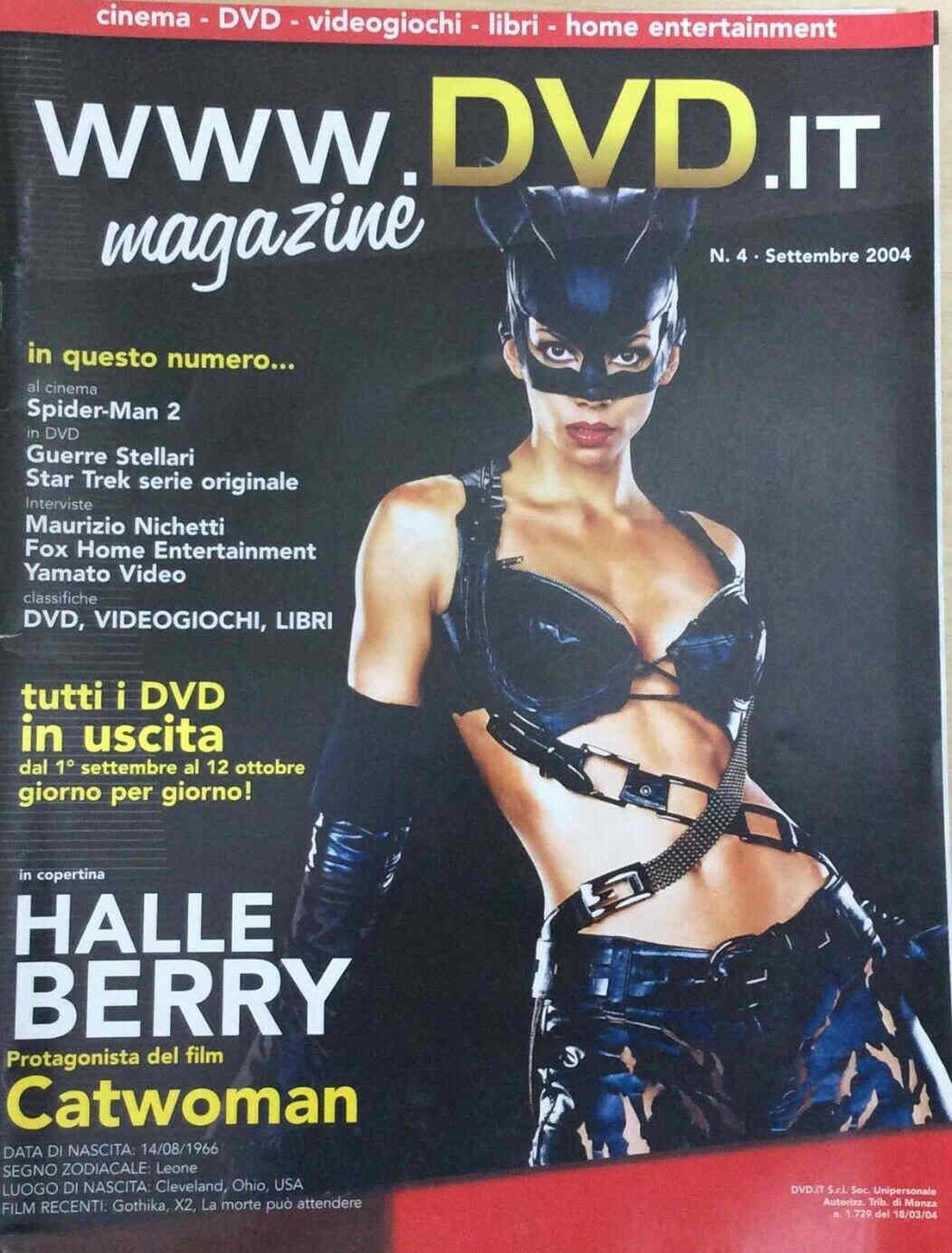 DVD.IT FILM MAGAZINE magazine side cover Issue 4 September 2004