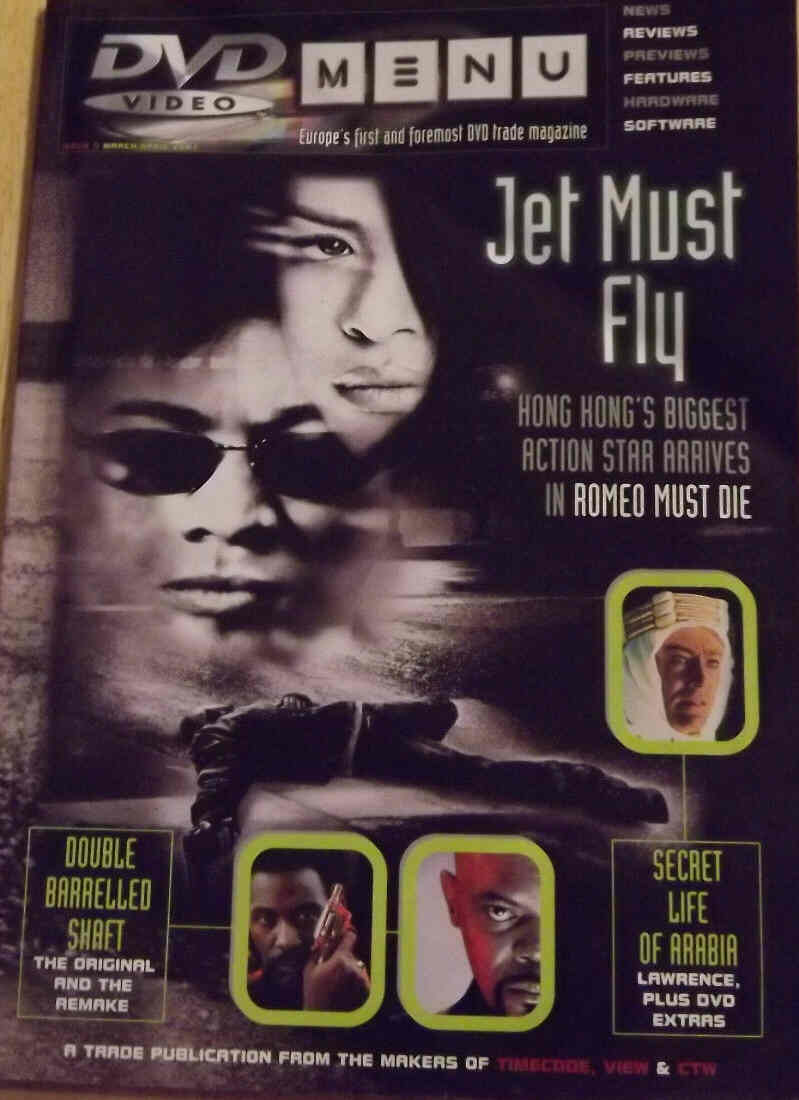 DVD VIDEO MENU magazine side cover Issue 9 March/April 2001