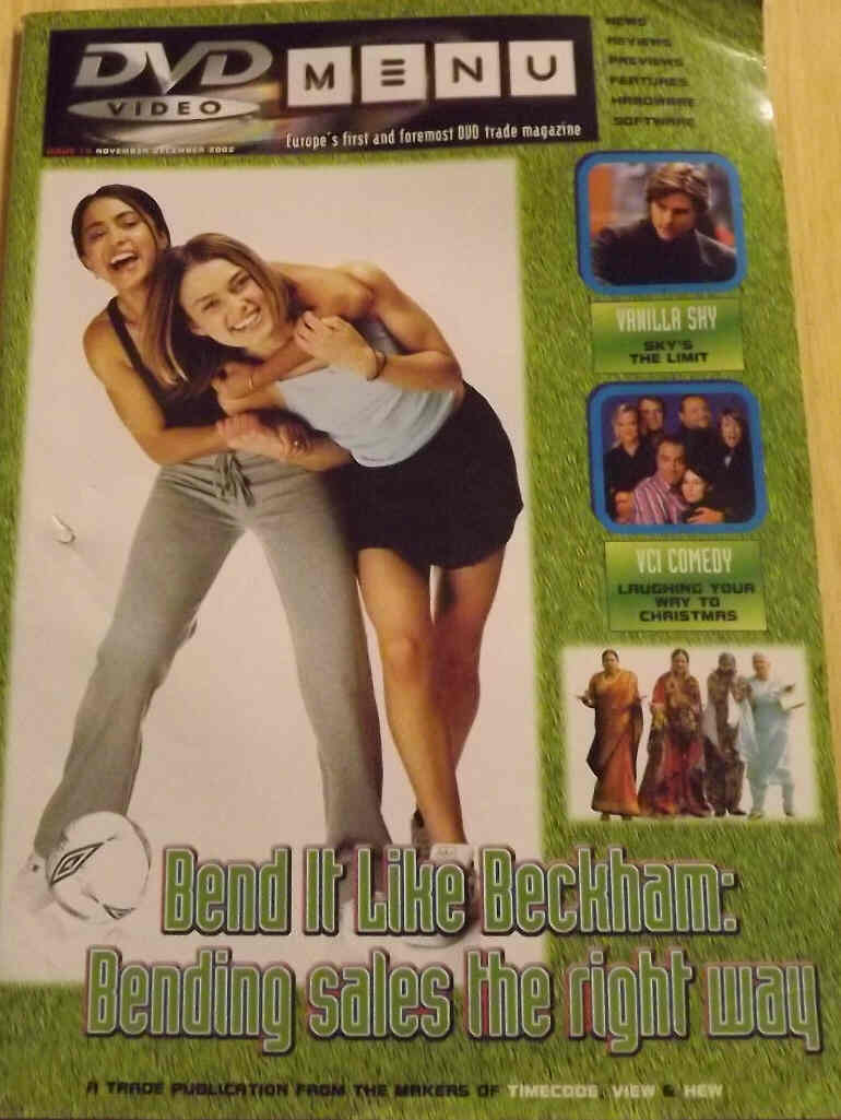 DVD VIDEO MENU magazine side cover Issue 19 November-December/December 2002
