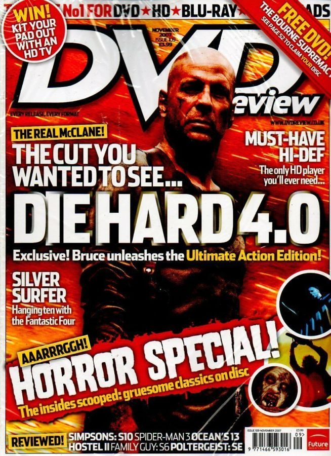 DVD REVIEW magazine side cover Issue 109 November 2007