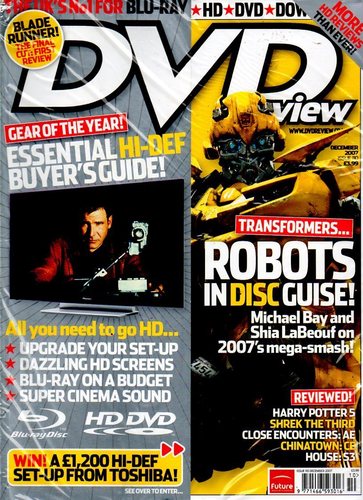DVD REVIEW magazine side cover Issue 110 December 2007