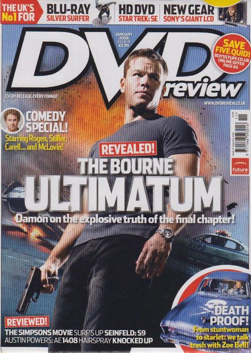 DVD REVIEW magazine side cover Issue 111 January 2008