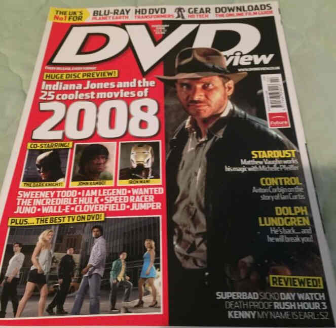 DVD REVIEW magazine side cover Issue 112 February 2008