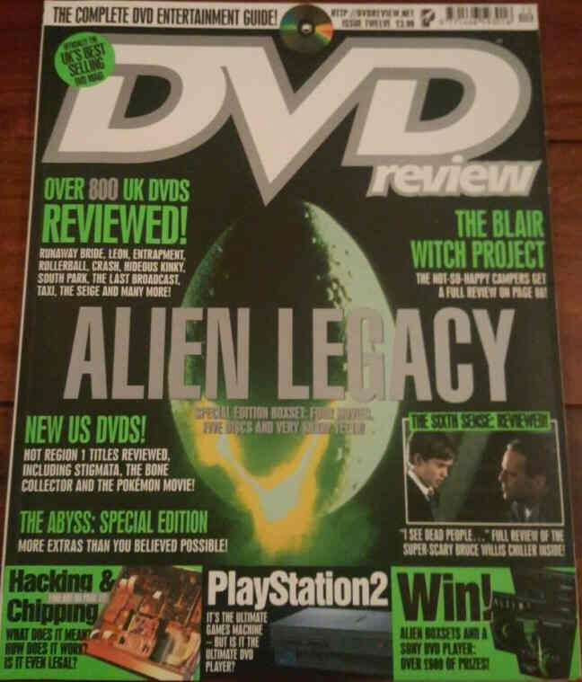 DVD REVIEW magazine side cover Issue 12  2000