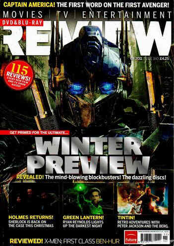 DVD REVIEW magazine side cover Issue 160 November 2011
