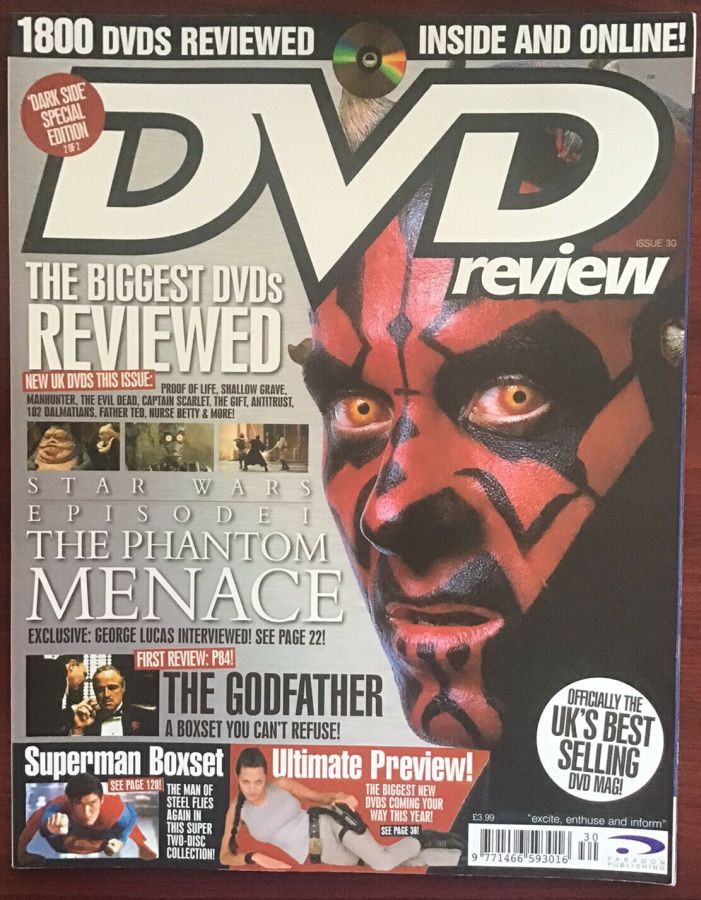 DVD REVIEW magazine side cover Issue 30 September 2001
