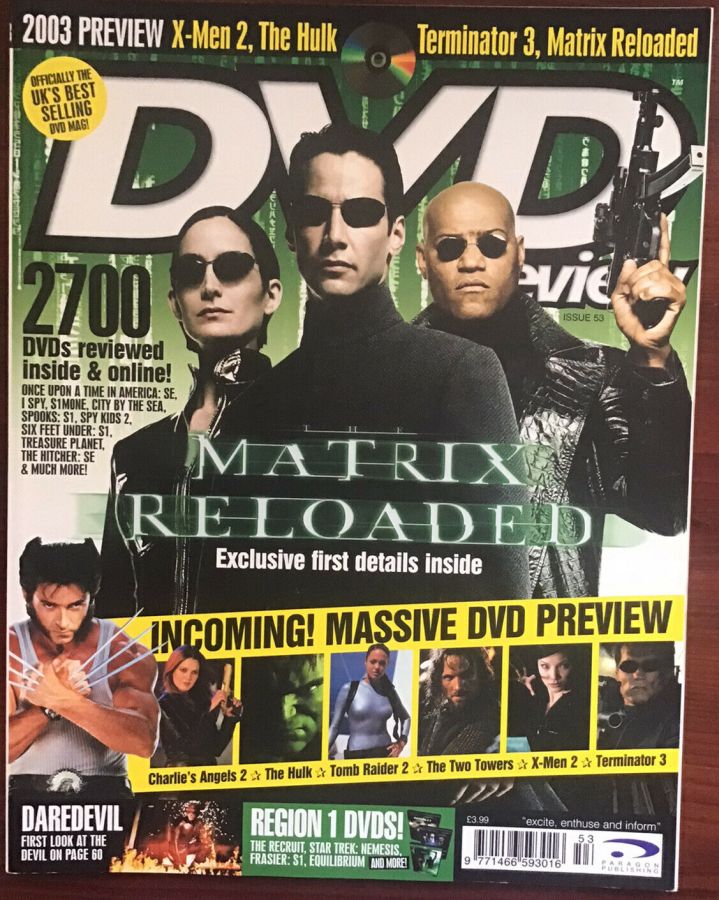 DVD REVIEW magazine side cover Issue 53  2003