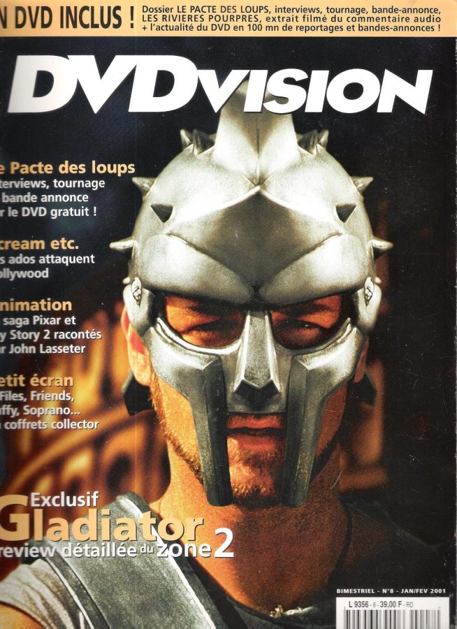 DVDVISION magazine side cover Issue 8 January/February 2001
