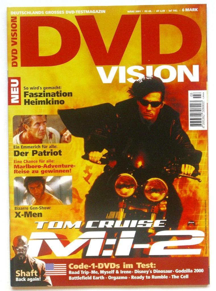 DVD VISION (De) magazine side cover Issue 3 March 2001