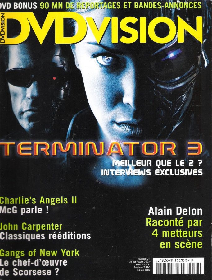 DVDVISION magazine side cover Issue 34 July/August 2003